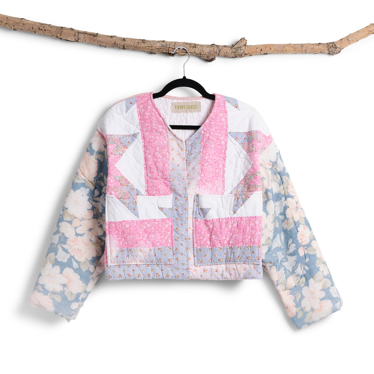 Floral Burnout Cropped Jacket