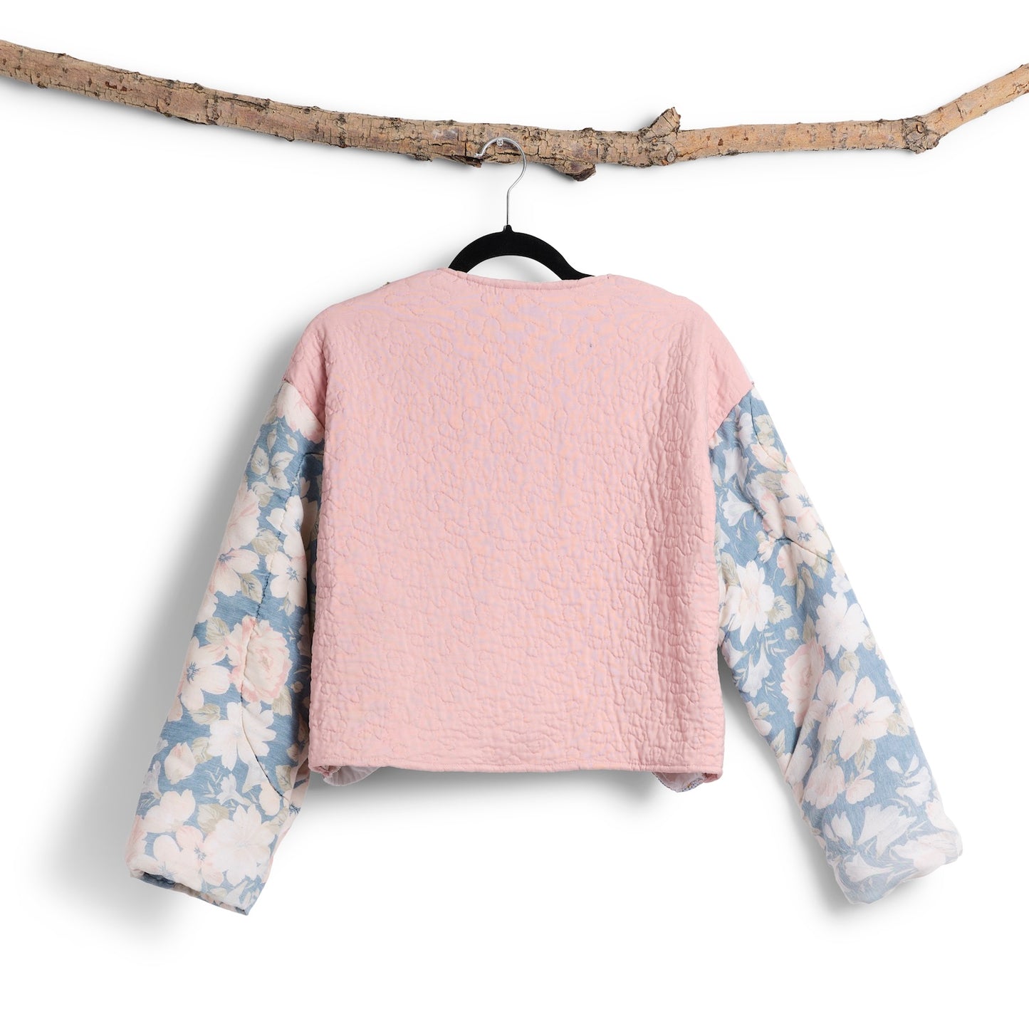 Floral Burnout Cropped Jacket